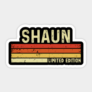 Shaun Name Vintage Retro Limited Edition Gift Sticker